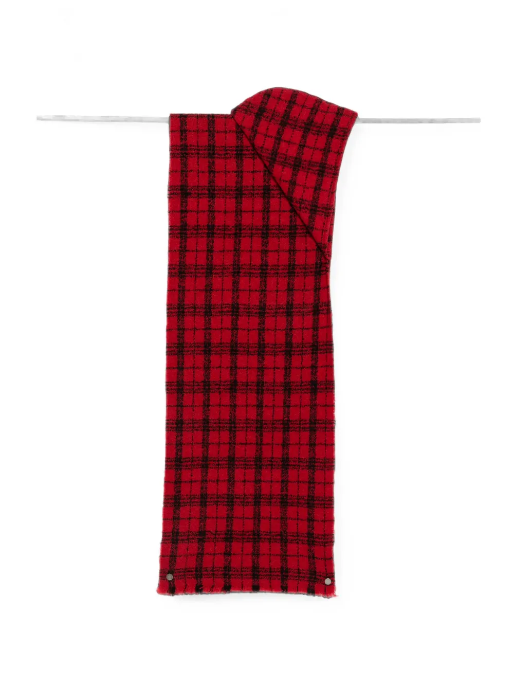 Destin checked fringed scarf - Rot