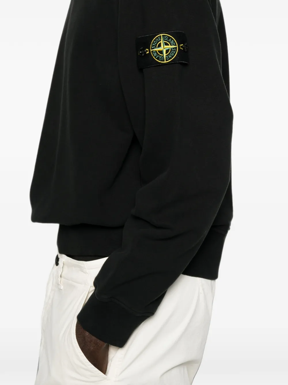 Stone Island Sweater met Compass-logopatch Zwart