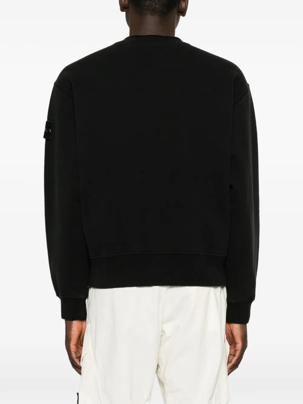 Stone Island Sweater met Compass-logopatch Zwart
