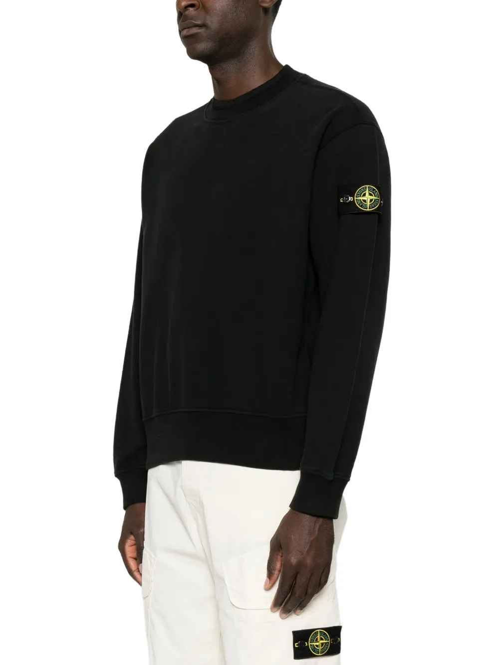 Stone Island Sweater met Compass-logopatch Zwart