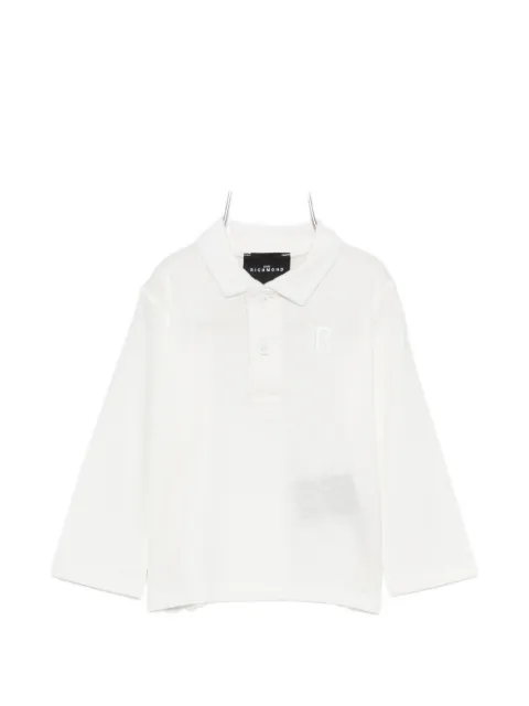 John Richmond Junior logo-embroidered long-sleeve polo shirt