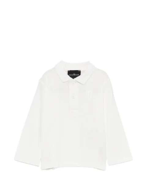 John Richmond Junior logo-embroidered long-sleeve polo shirt