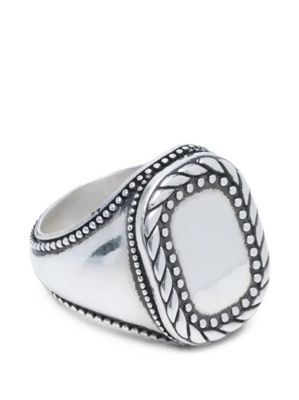 MM6 Maison Margiela burnished-effect signet ring - Silber