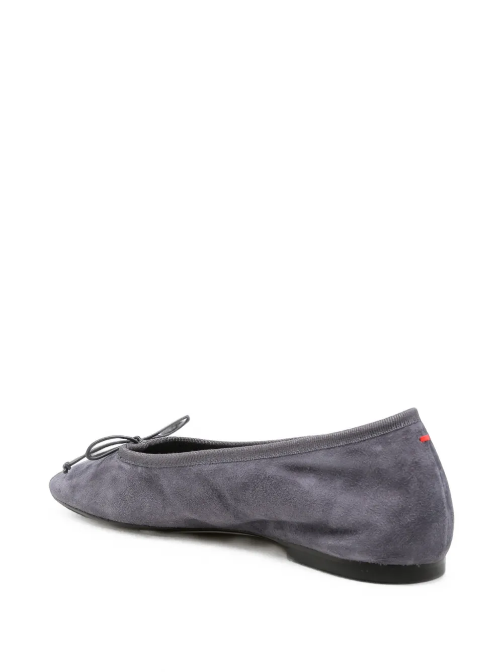 Aeyde Tiby bow-detail suede ballet flats Grijs