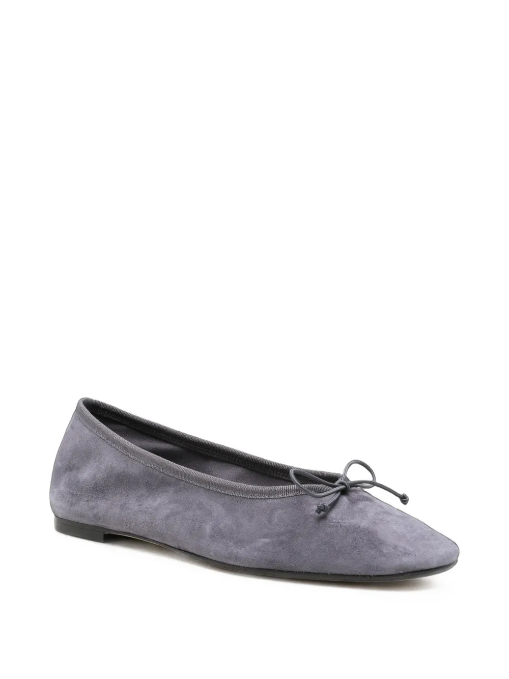 Aeyde Tiby bow-detail suede ballet flats Grijs