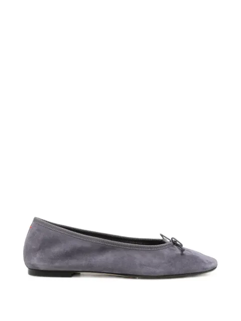 Aeyde Tiby bow-detail suede ballet flats