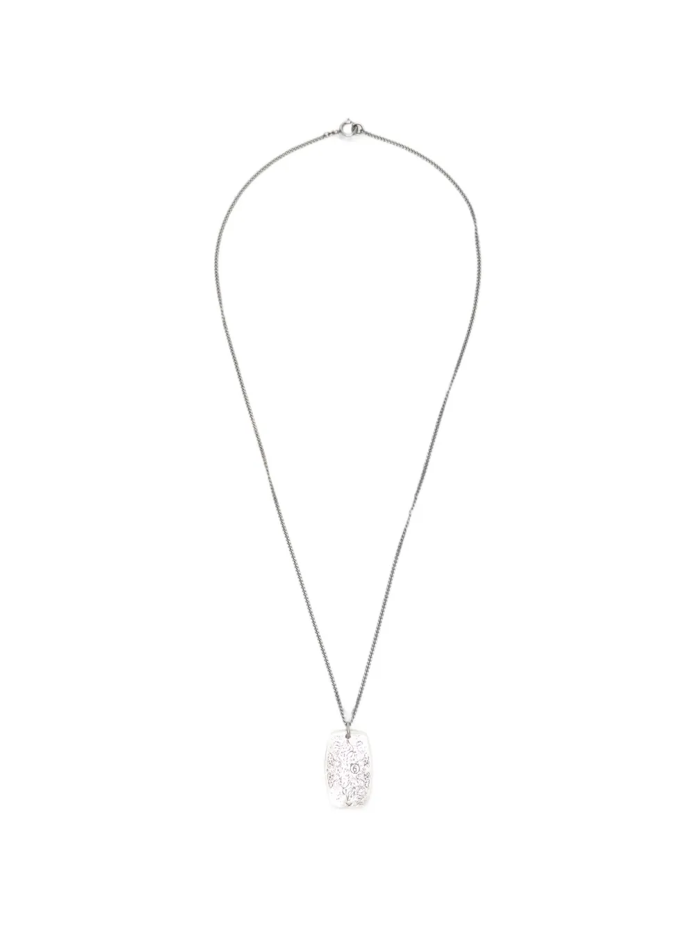 MM6 Maison Margiela Collana con targhetta - Argento