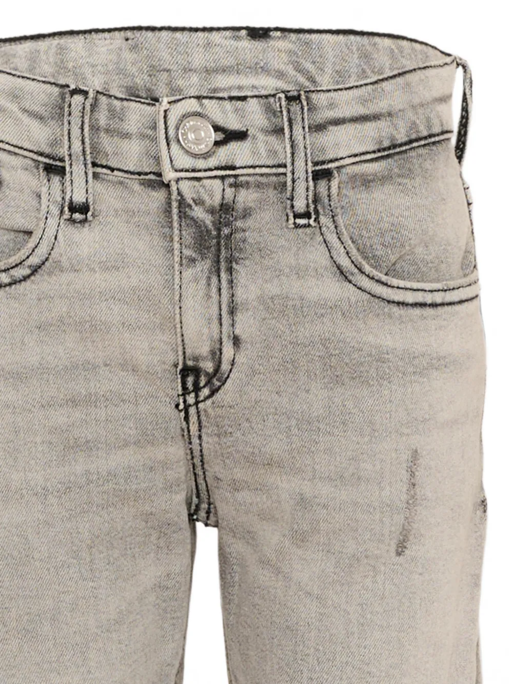 Calvin Klein Kids Gerafelde acid-wash jeans Grijs