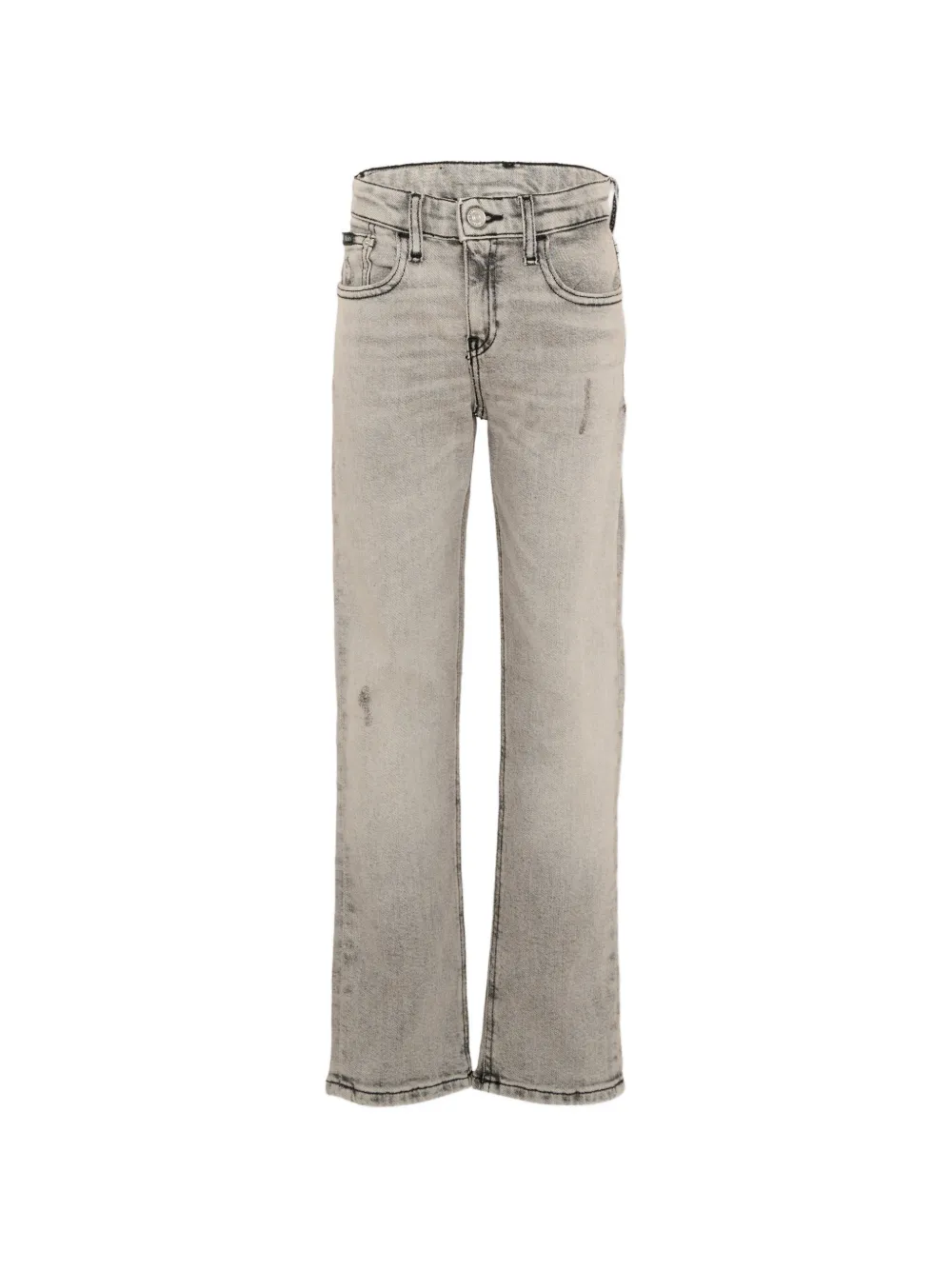 Calvin Klein Kids distressed acid-wash jeans - Grigio