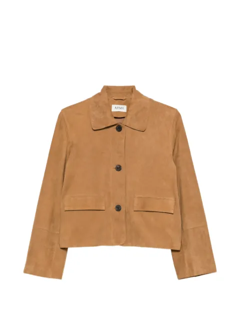 Arma button-fastening leather jacket