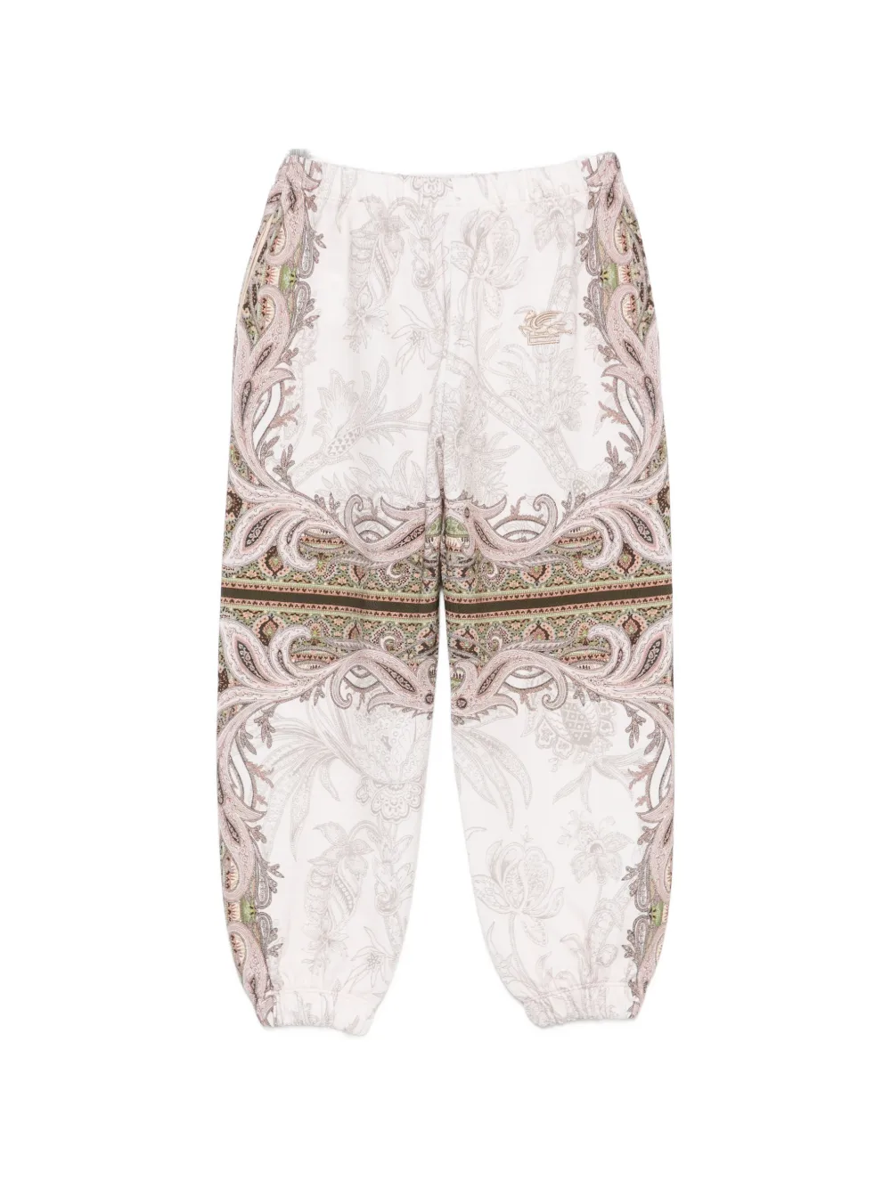 ETRO KIDS Broek met elastische manchetten en paisley-print Beige