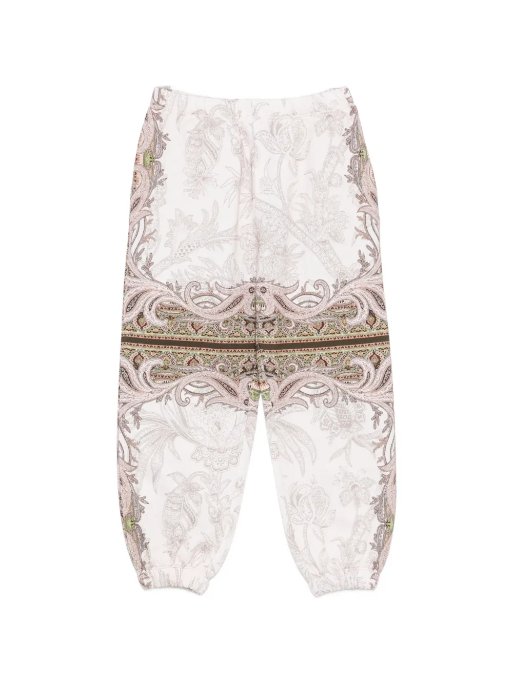 ETRO KIDS paisley-print elasticated-cuff trousers - Toni neutri