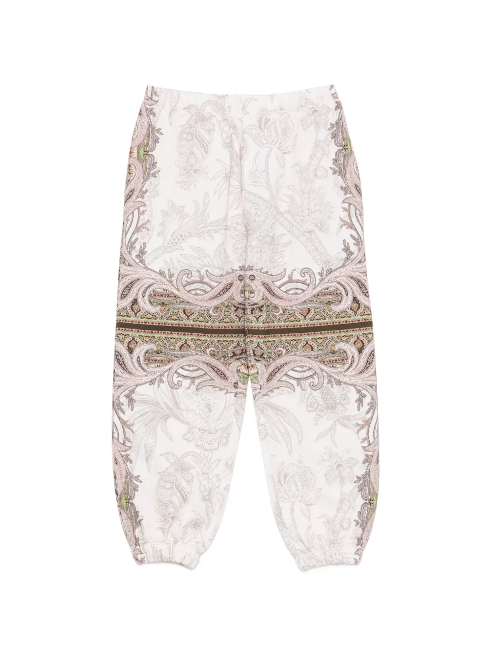 ETRO KIDS paisley-print elasticated-cuff trousers - Toni neutri