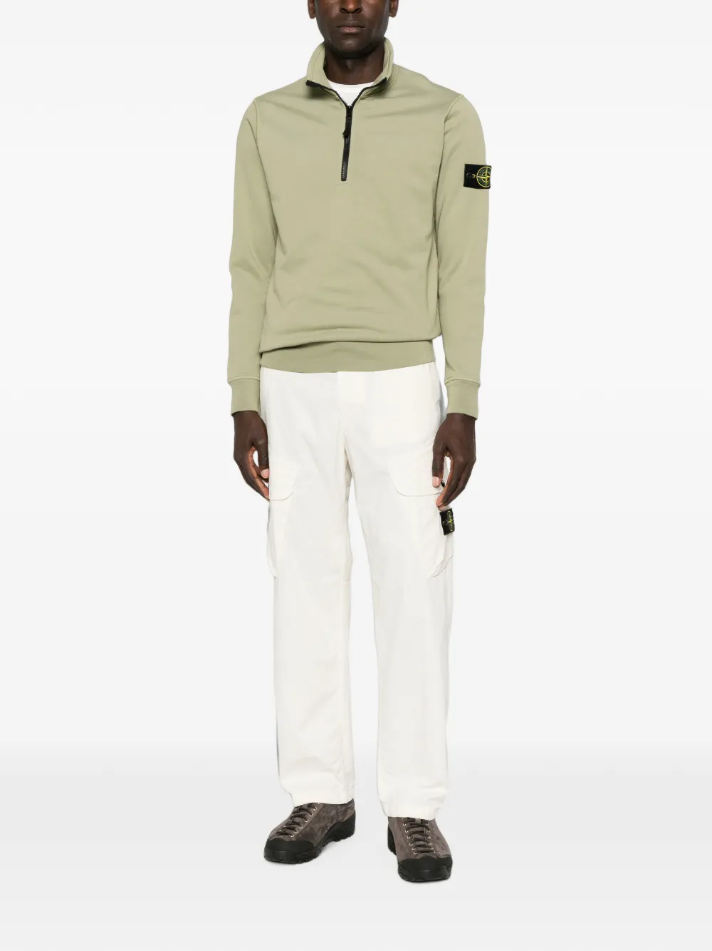 Stone Island Trui met logopatch Groen