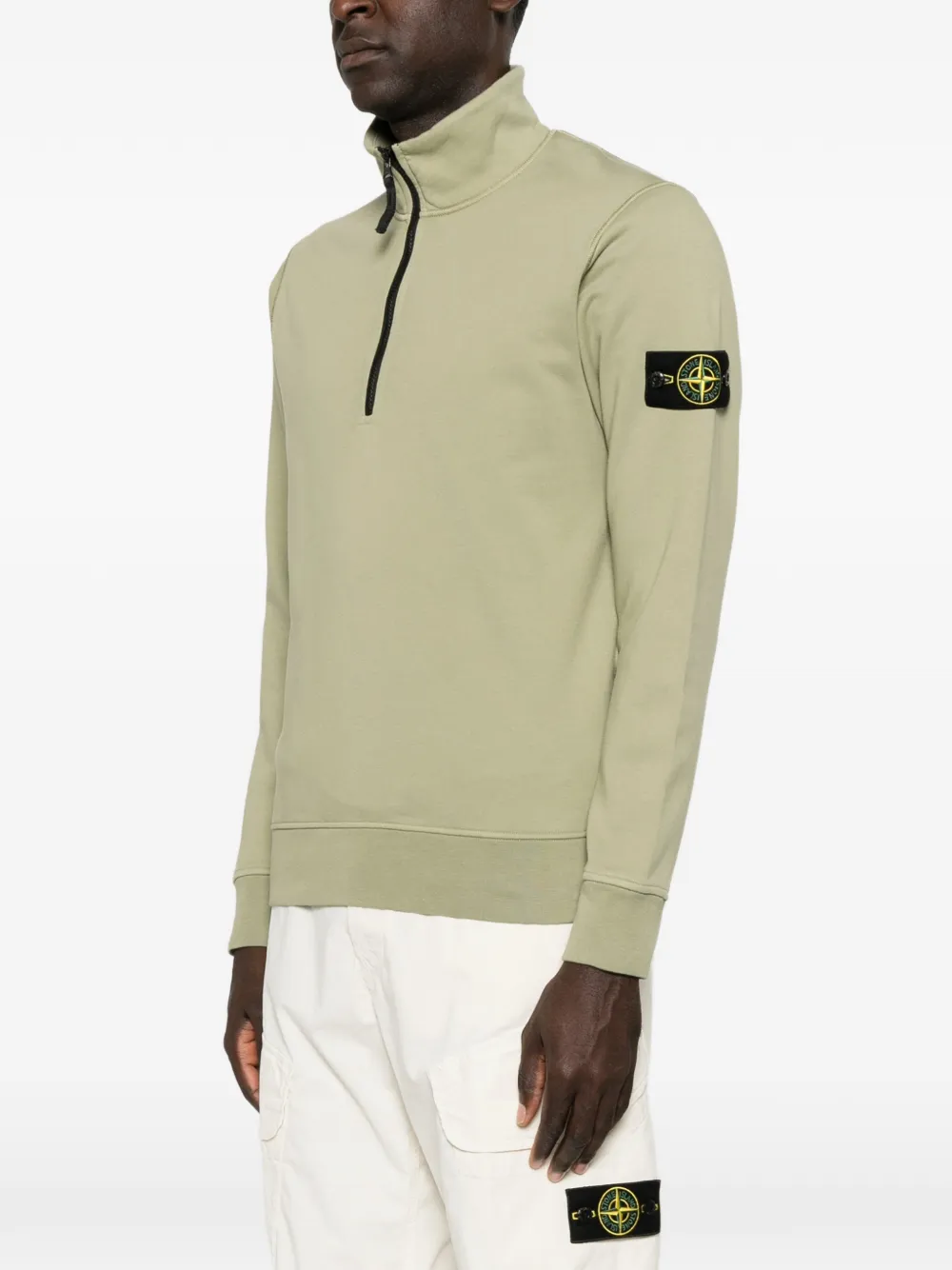 Stone Island Trui met logopatch Groen