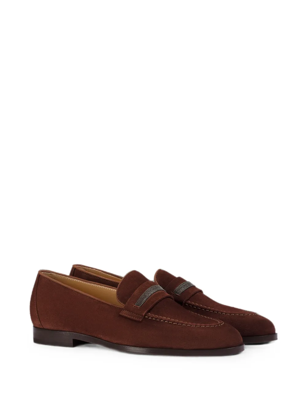 Doucal's Loafers verfraaid met studs Bruin