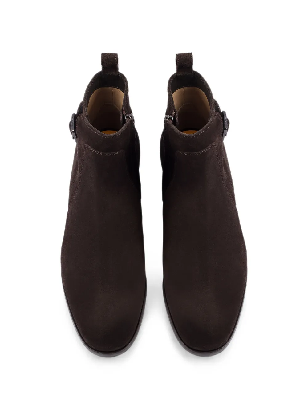 Doucal's buckle-strap suede ankle boots Bruin