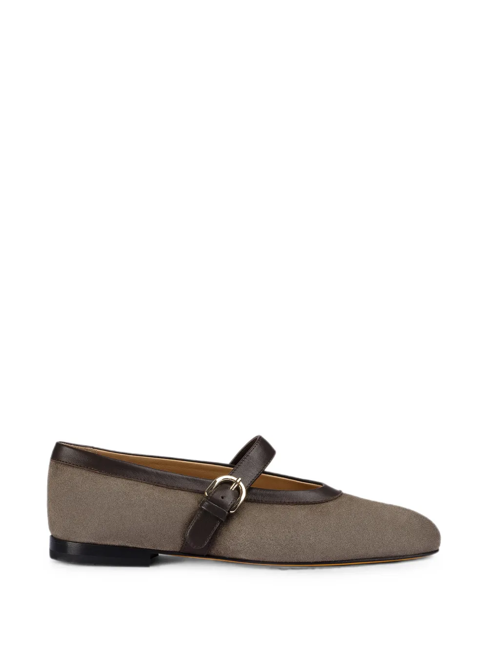 Doucal's buckle-fastening suede ballet flats Grijs