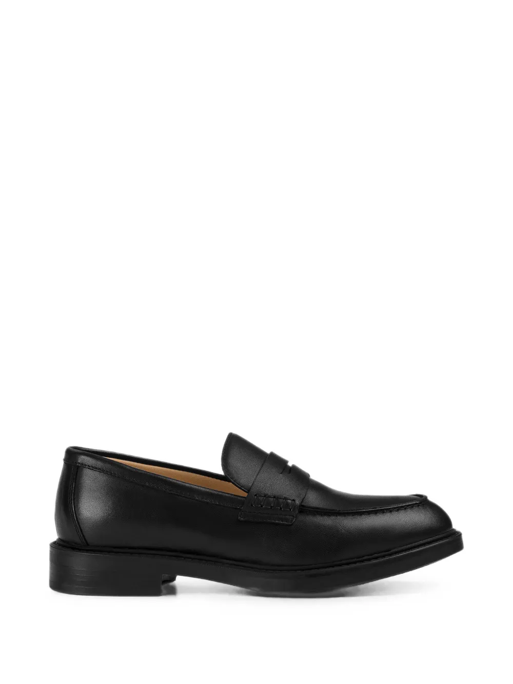 Doucal's penny leather loafers - Nero