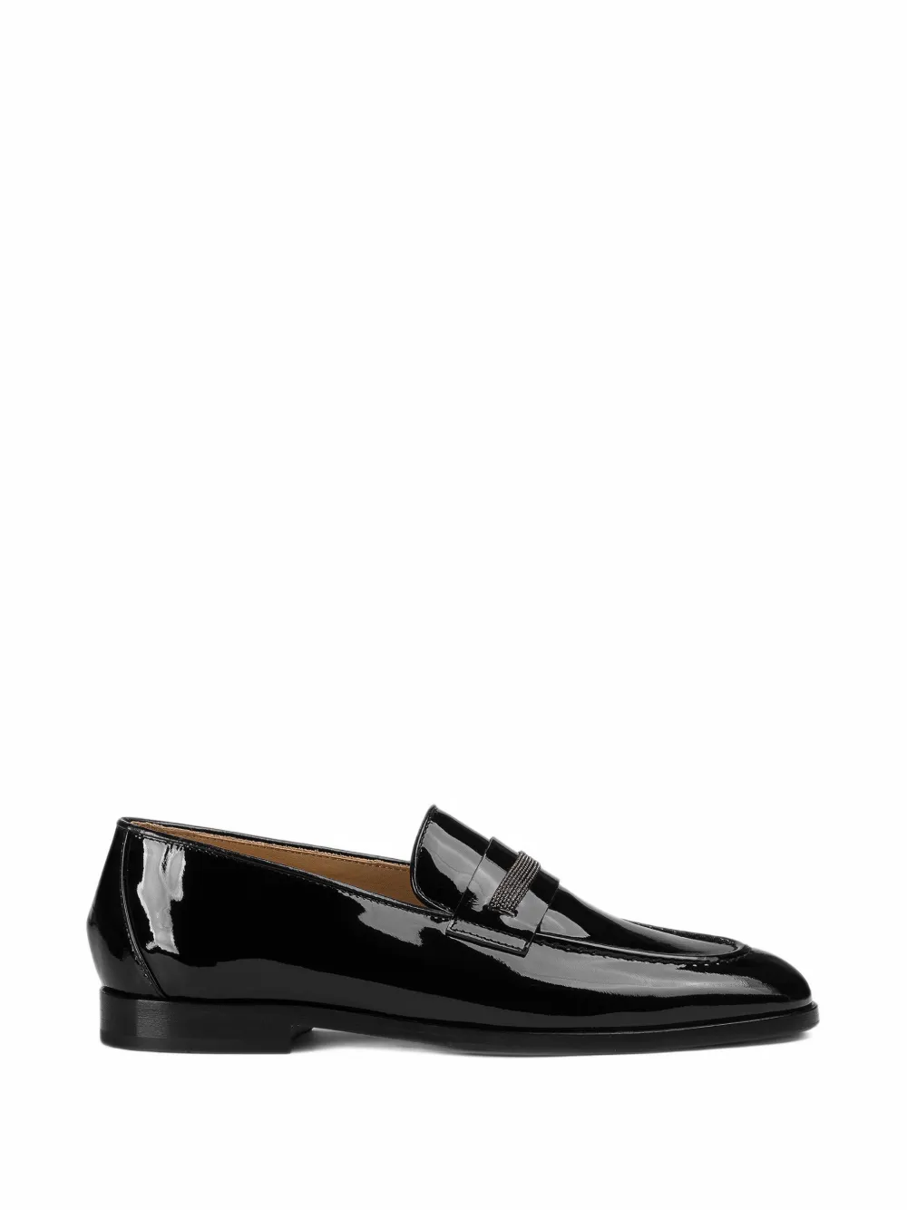 Doucal's stud-embellished leather loafers - Nero