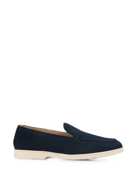 Doucal's mocasines de ante con logo grabado