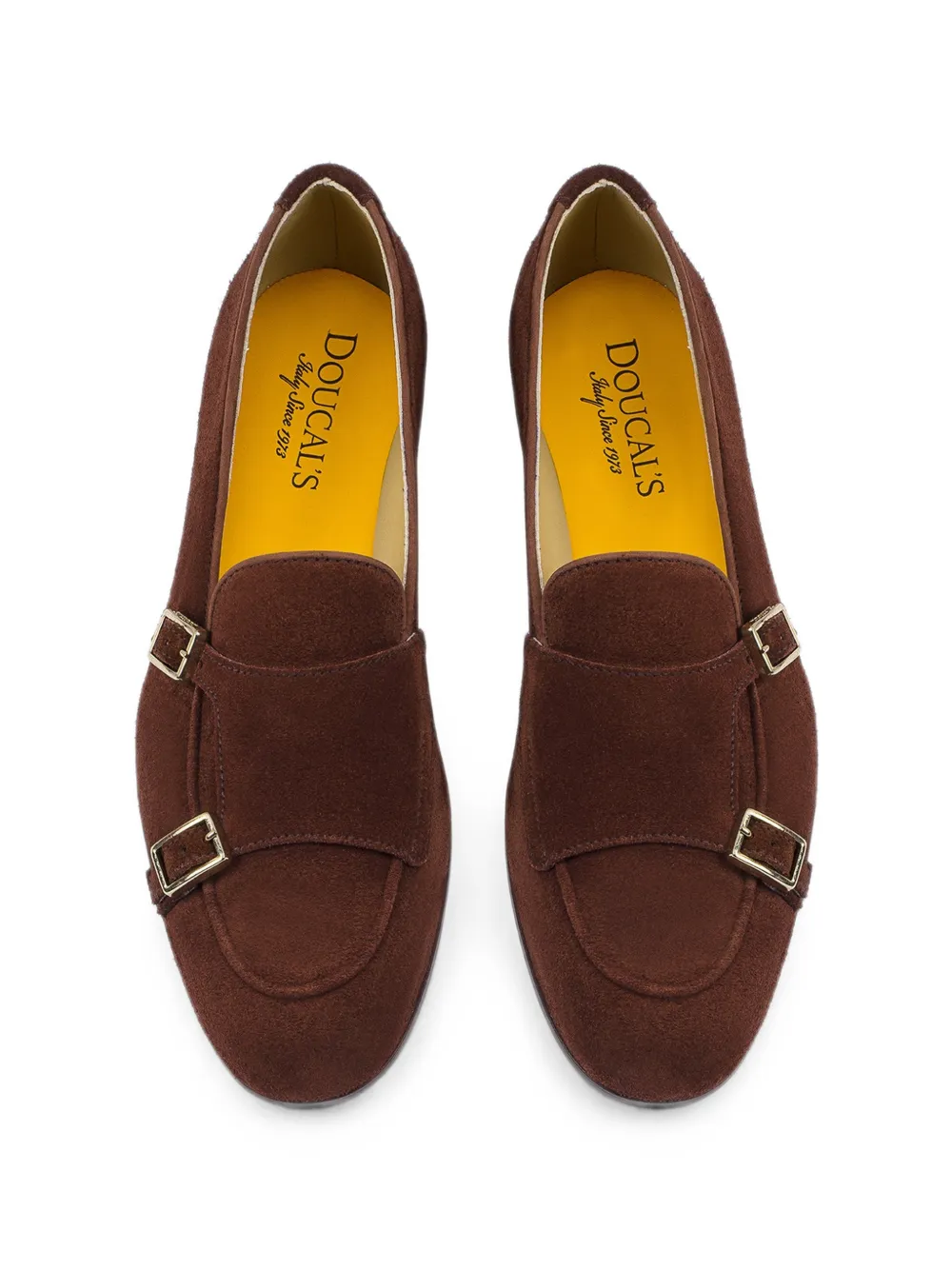Doucal's Suède loafers met dubbele gesp Bruin