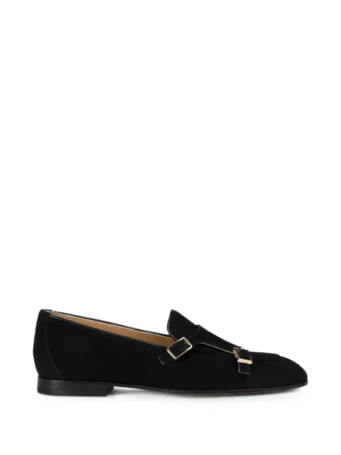 Doucal's double-buckle suede loafers