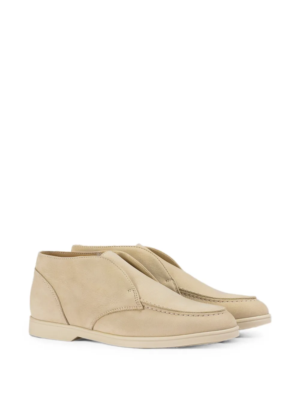 Doucal's leather desert boots Beige
