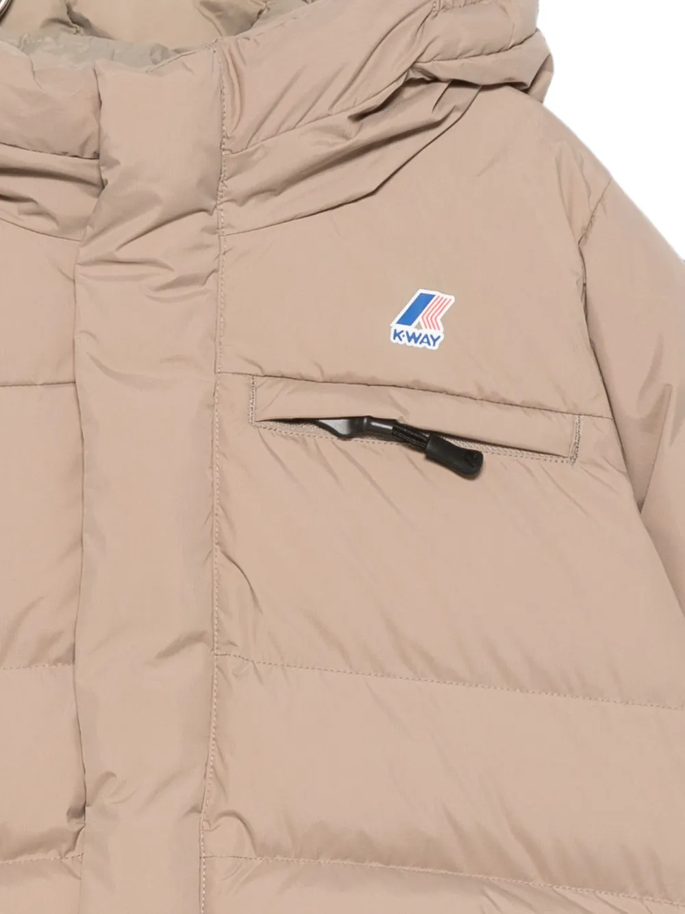 K Way Kids Gewatteerd jack met capuchon Beige