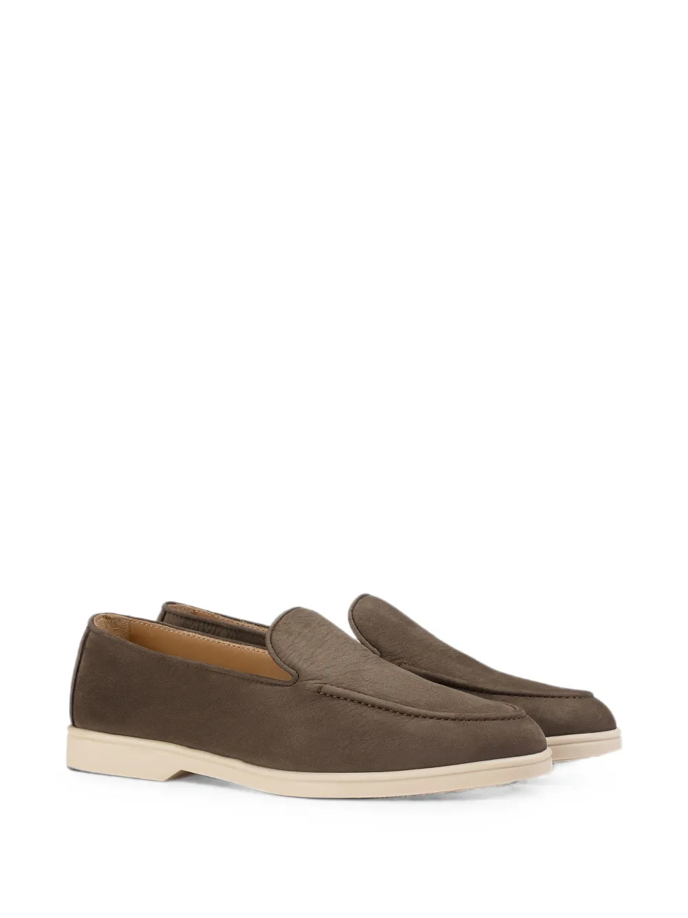 Doucal's Leren loafers Bruin