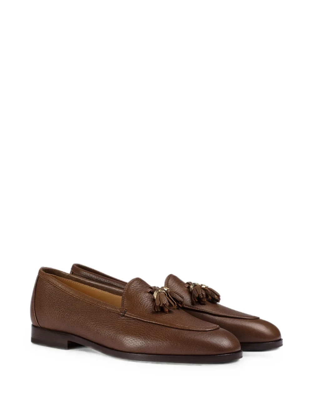 Doucal's Loafers van hertenleer met kwastje Bruin