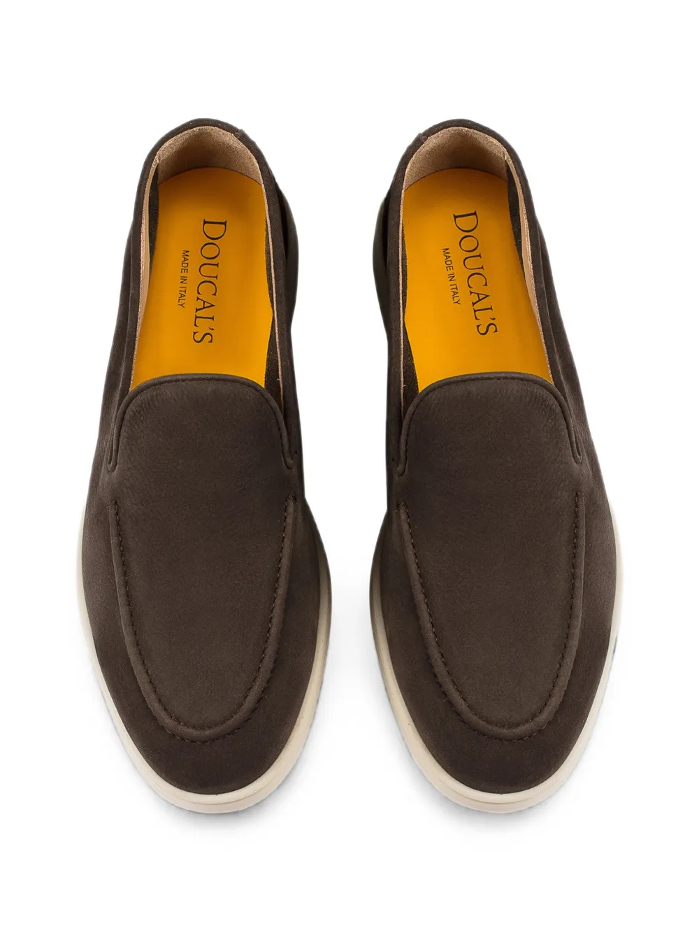 Doucal's Leren loafers met stiksel Bruin