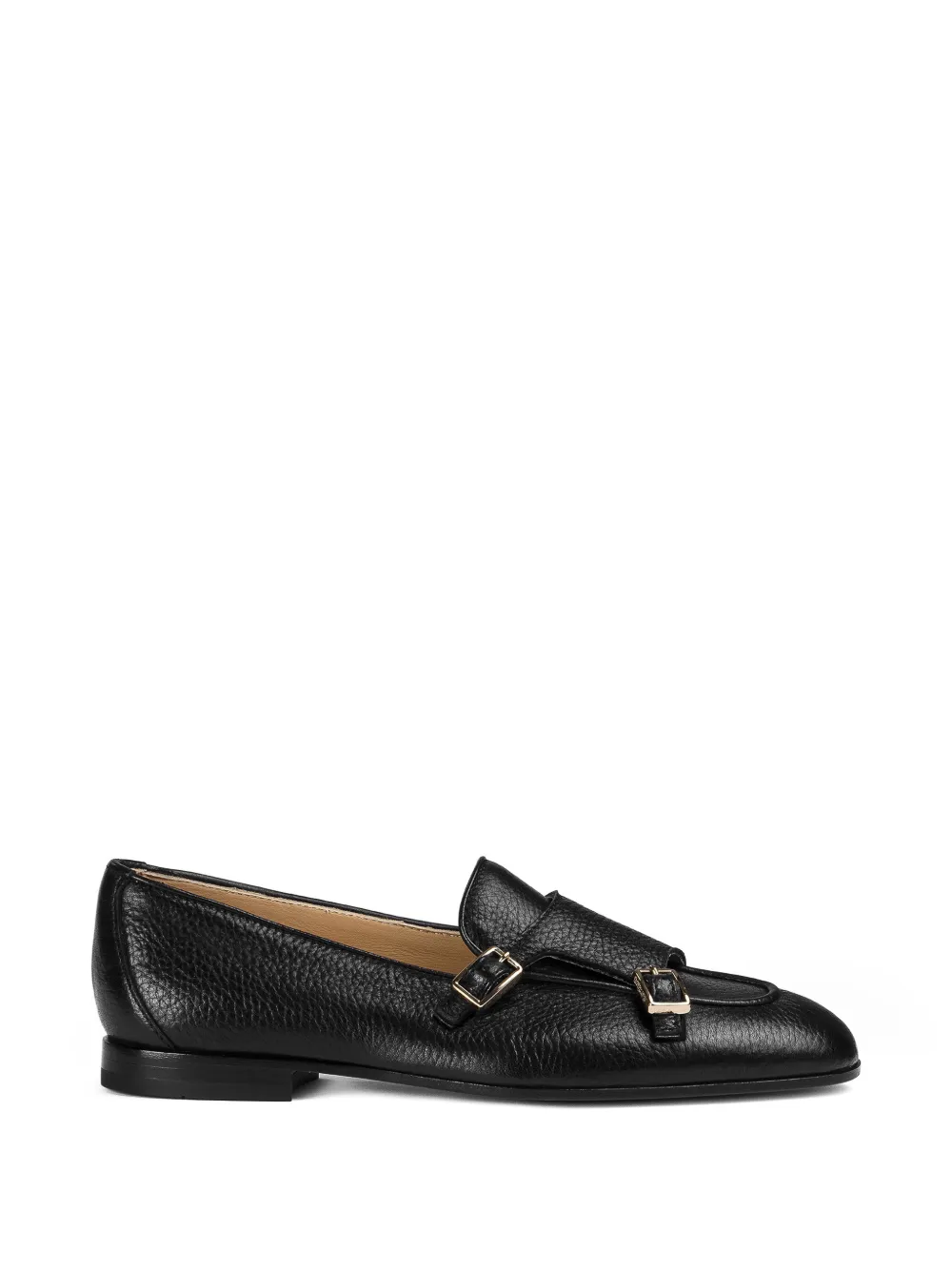 Doucal's double-buckle leather loafers - Nero