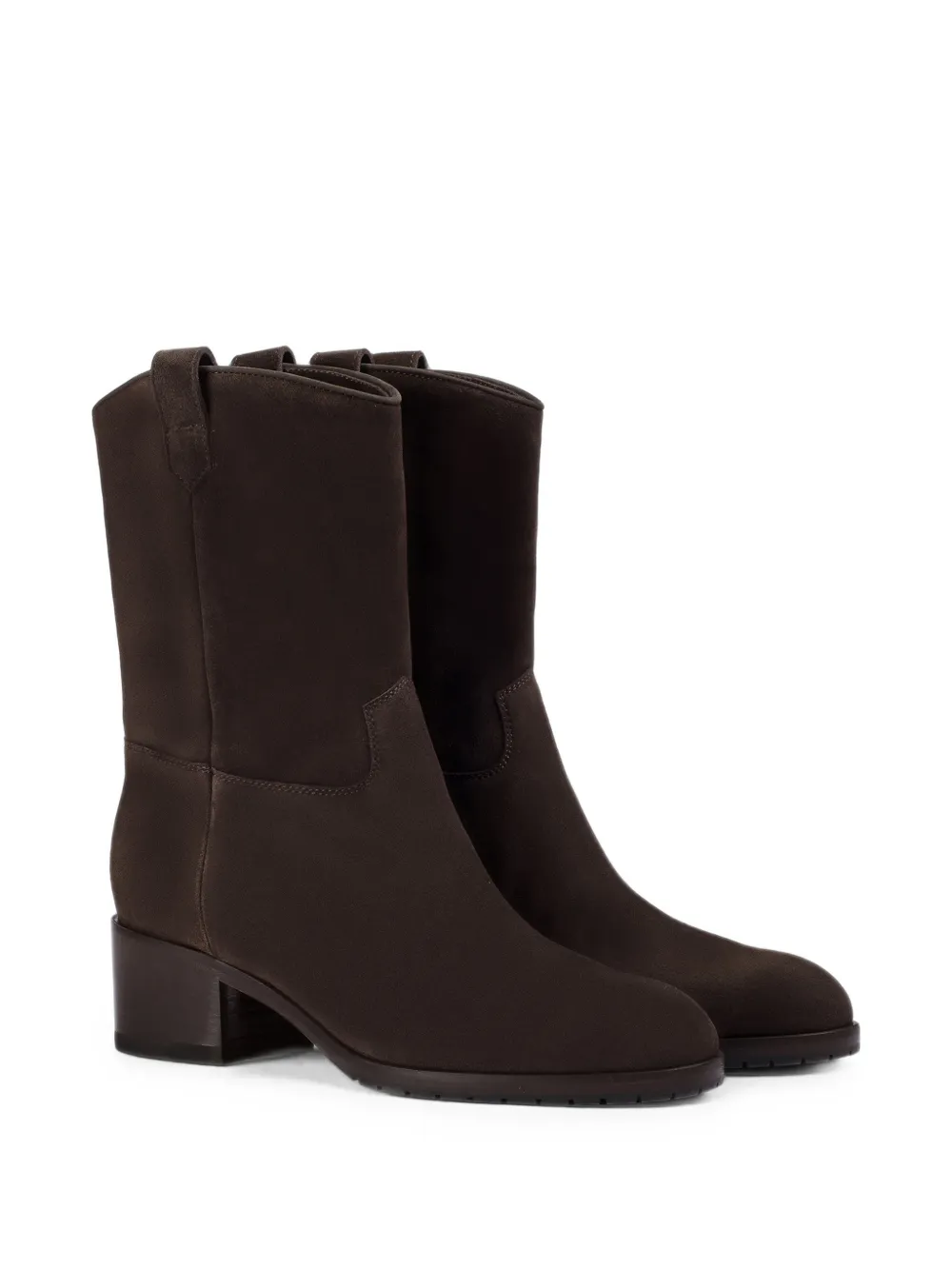 Doucal's Suede Pull-tab Boots in Brown, view 2