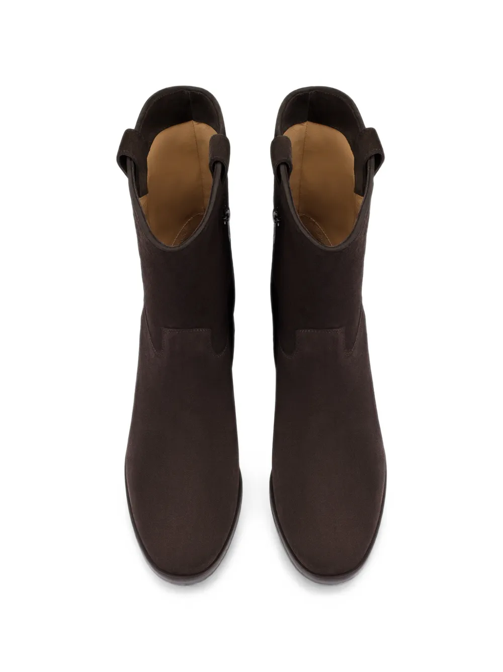 Doucal's Suede Pull-tab Boots in Brown, view 4
