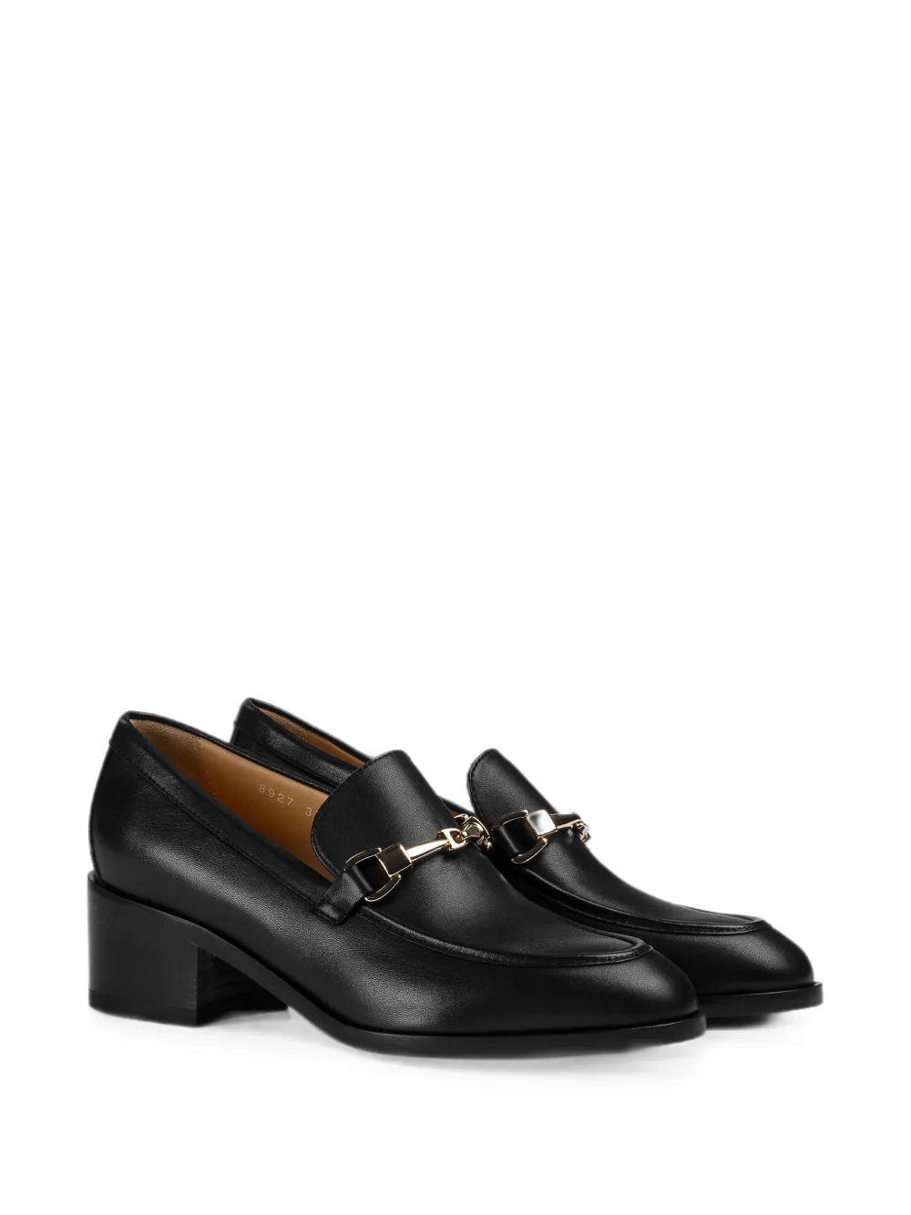 Doucal's Leren loafers met hak Zwart