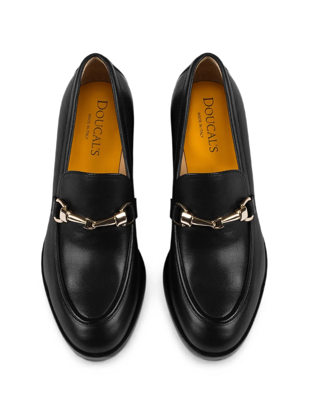 Doucal's Leren loafers met hak Zwart