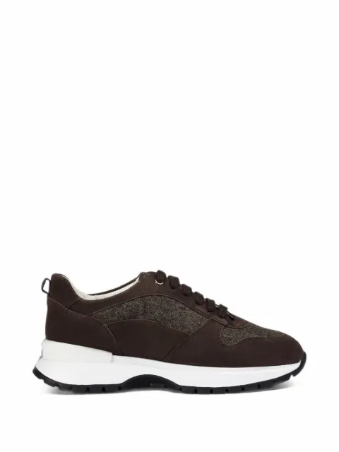Doucal's panelled suede sneakers