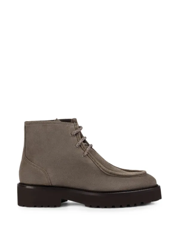 Doucal's Suede Chukka Boots in Grey