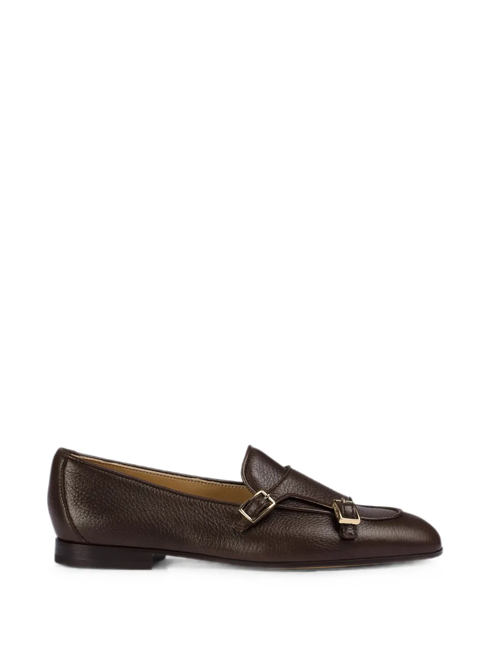 Doucal's double-buckle deerskin loafers - Braun