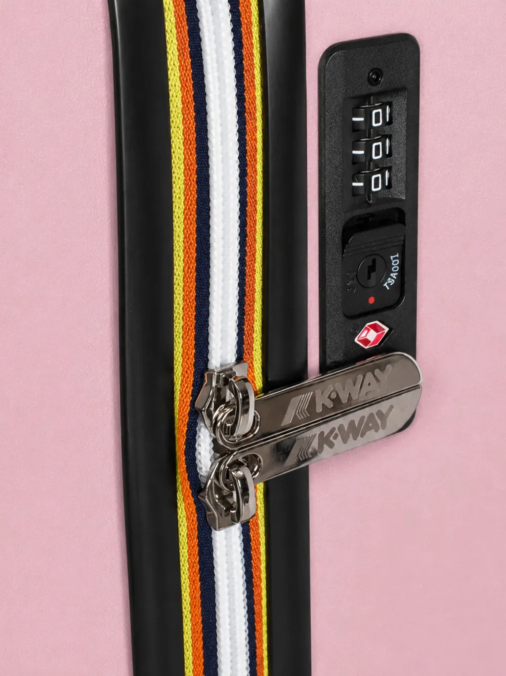 K-Way Eudoxie reistas met logo-reliëf Roze
