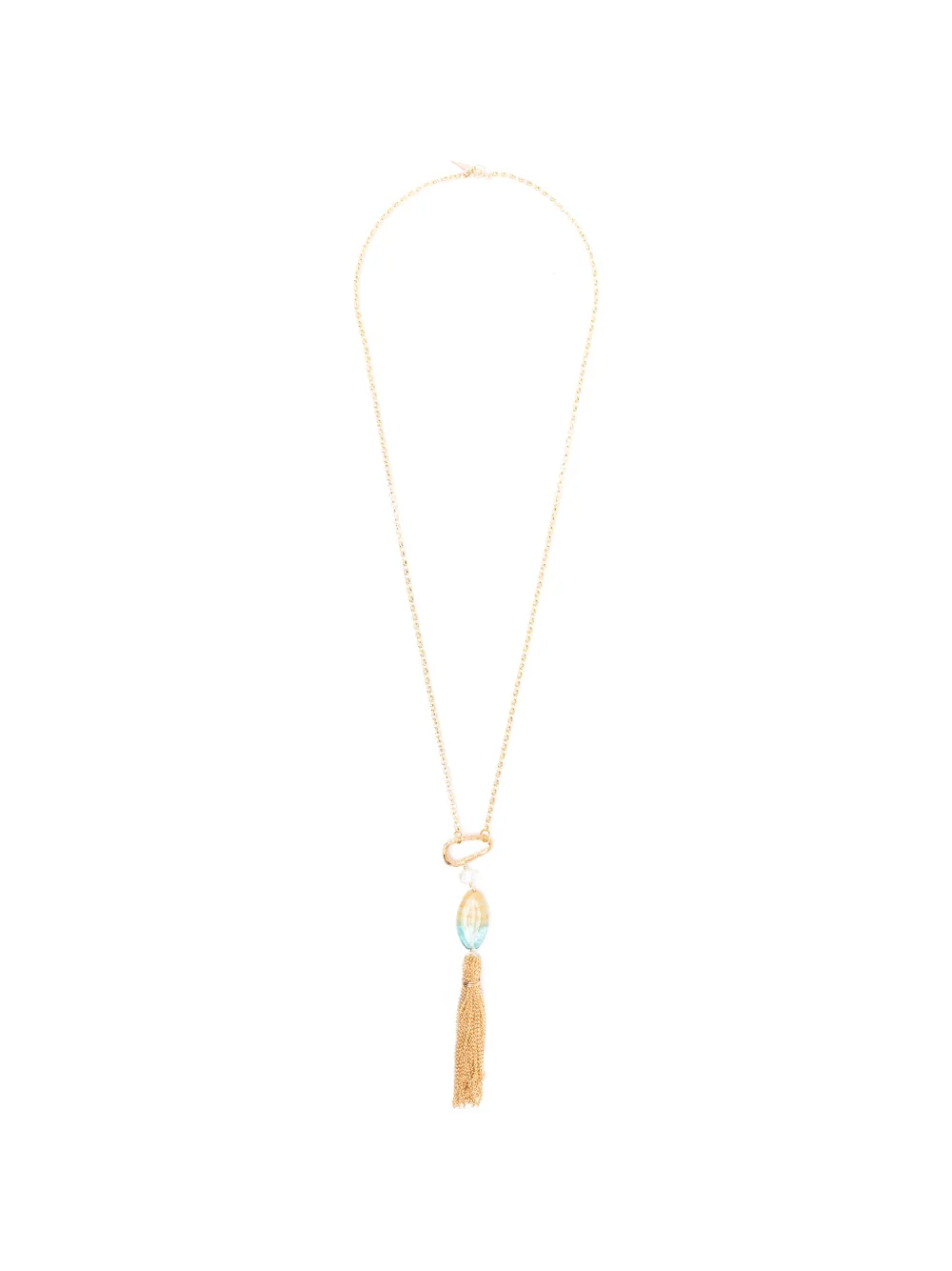 Forte Forte glass-bead tassel necklace - Oro