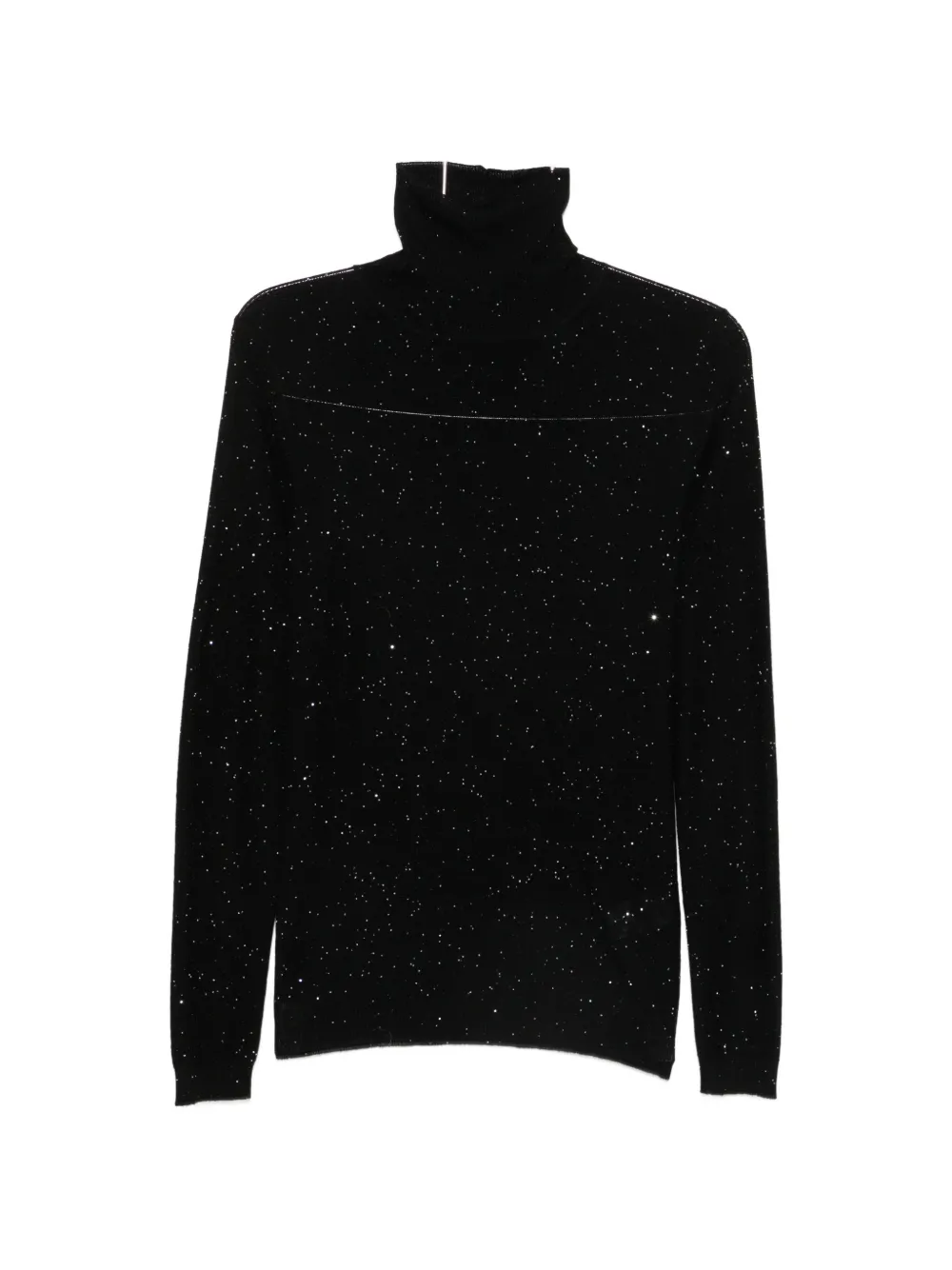 Fabiana Filippi sequin-embellished turtleneck sweater - Schwarz