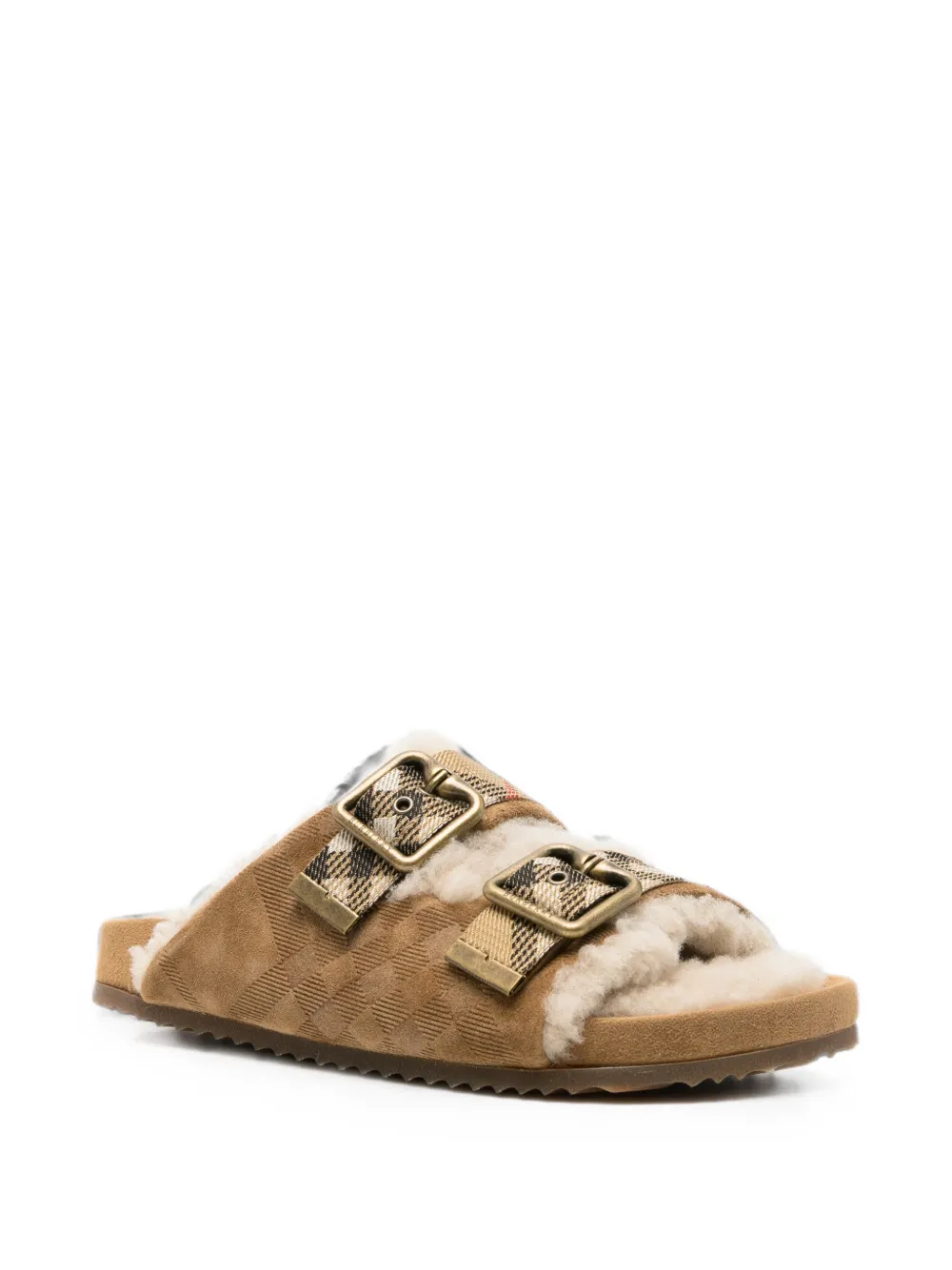 Burberry Check buckle-fastening sandals Bruin