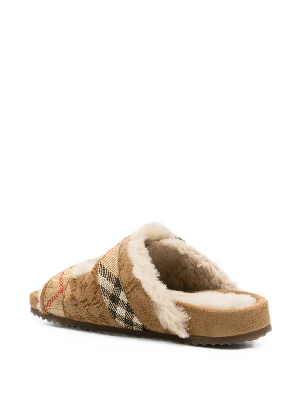 Burberry Check buckle-fastening sandals Bruin