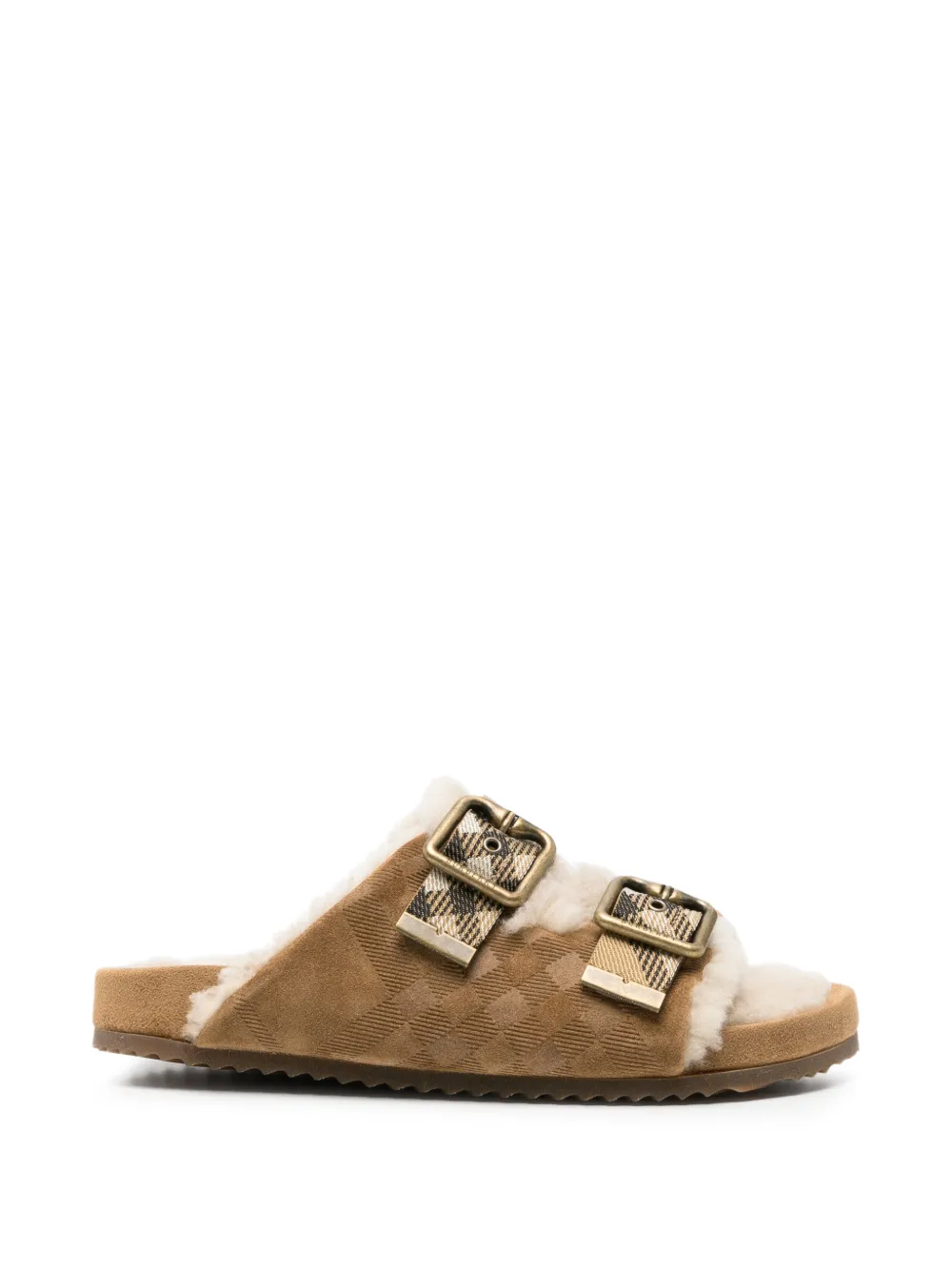 Burberry Check buckle-fastening sandals Bruin