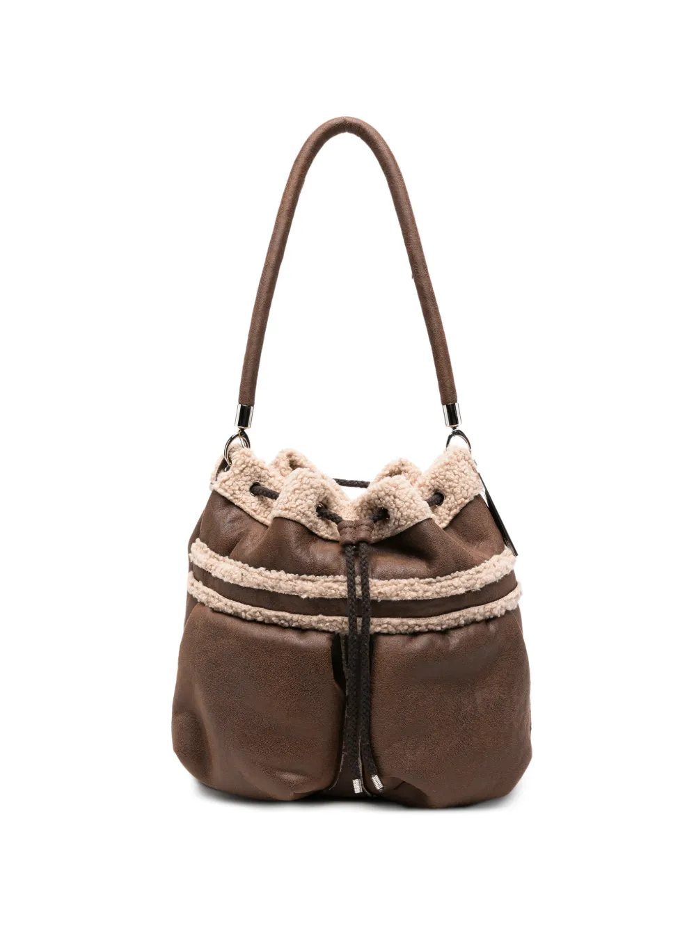 la milanesa Borsa a spalla con coulisse - Marrone
