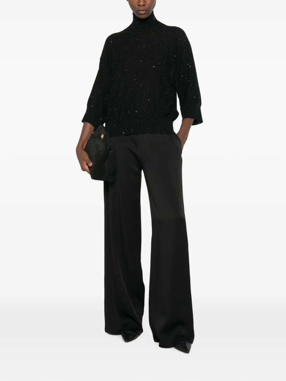 Fabiana Filippi Broek met elastische taille Zwart