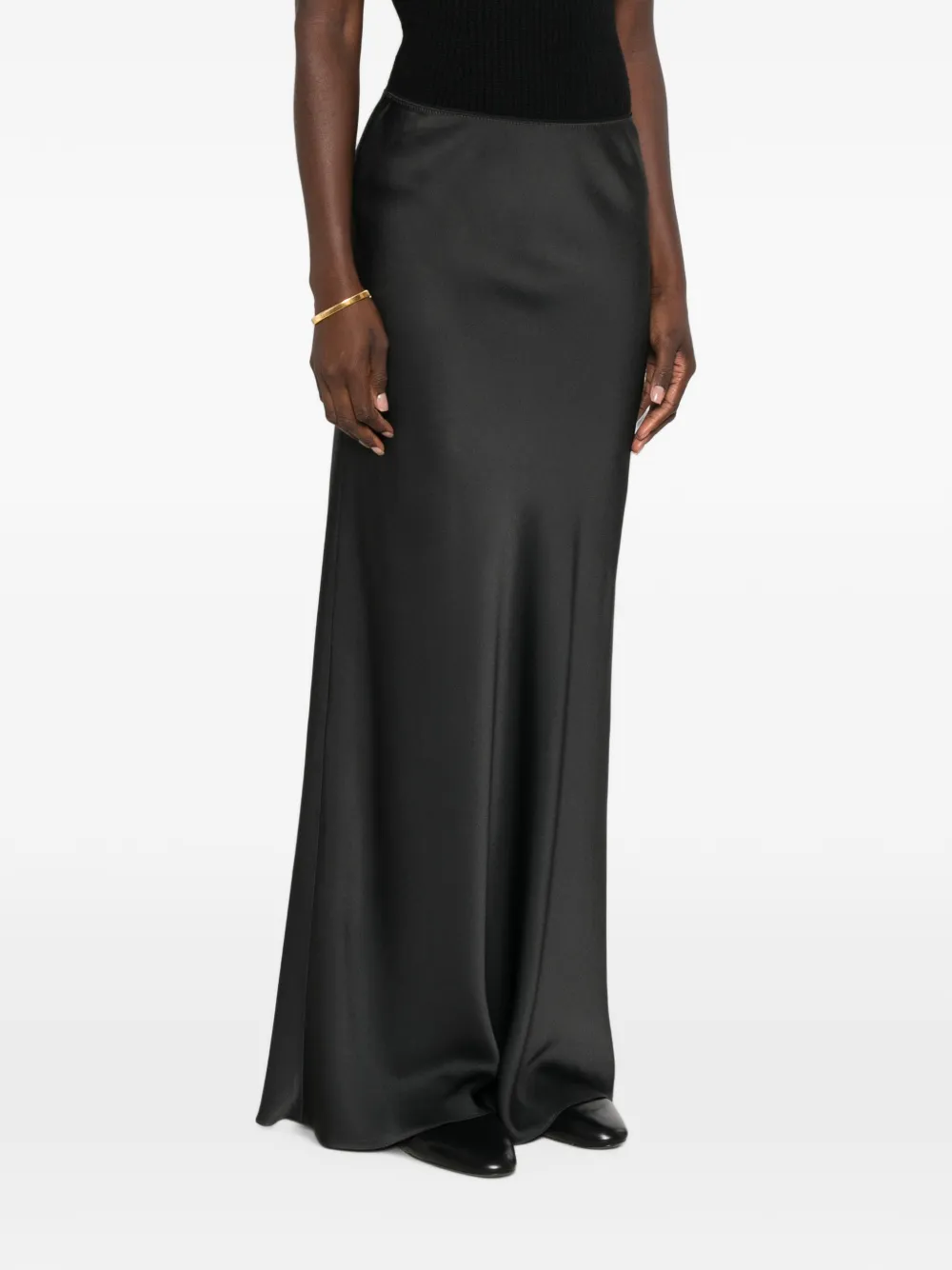 Fabiana Filippi Maxi-rok met satijnen afwerking Zwart