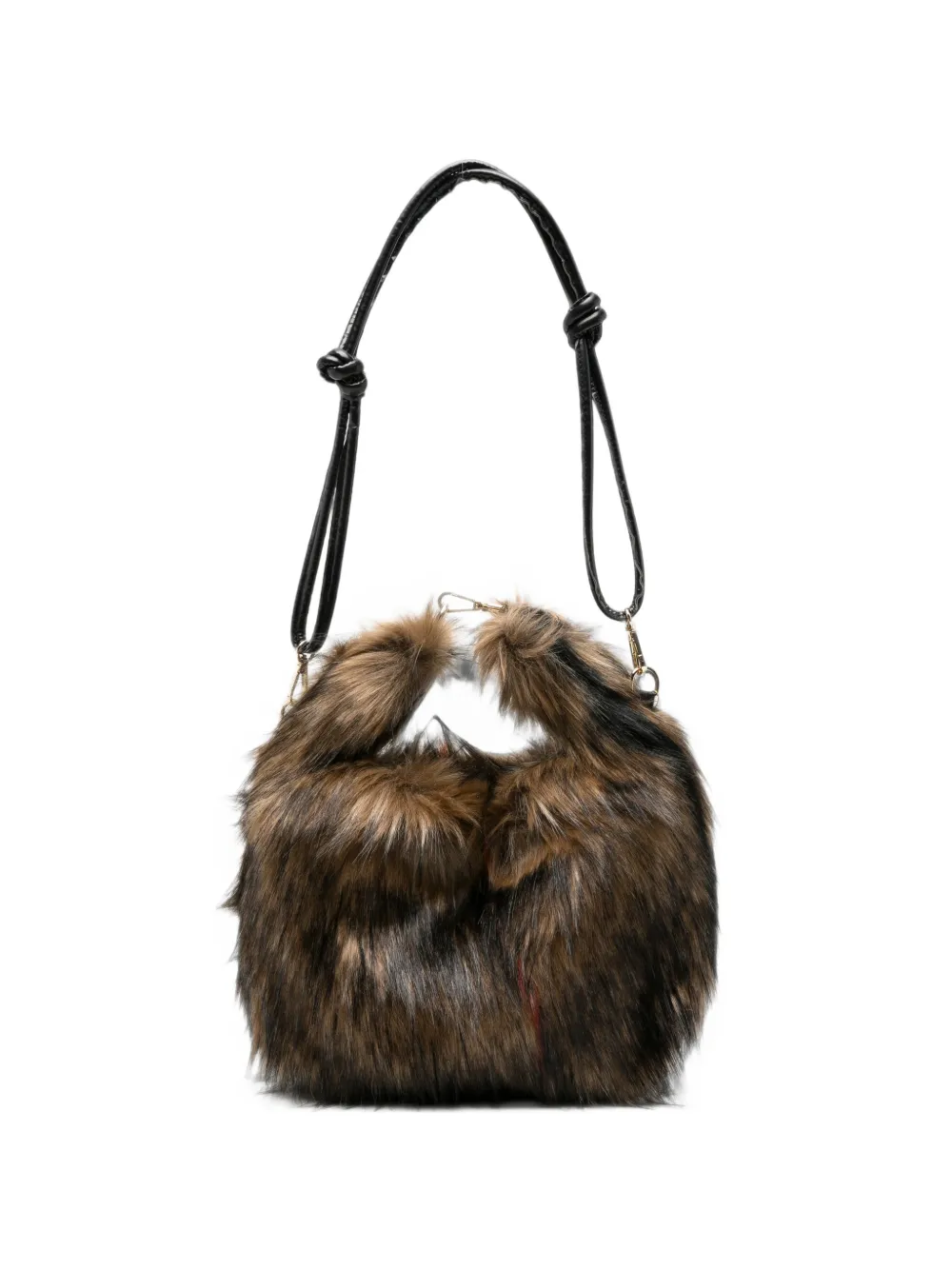 la milanesa Schultertasche aus Faux Fur - Braun